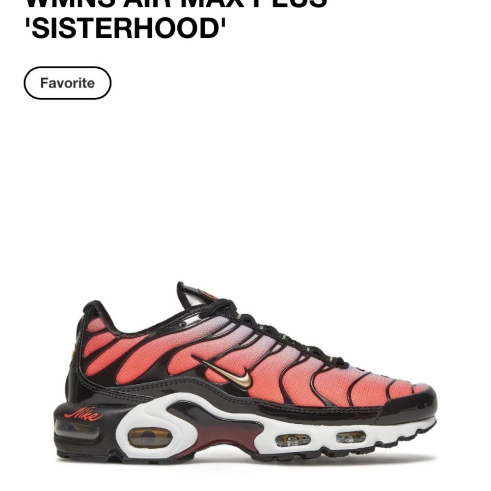Nike Air Max Plus orange and Black Sneakers size 6 never wore box not included
